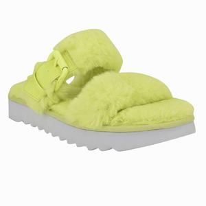 Nine West Funkie Cozy Flat Slippers - Yellow - Ireland (ME6274018)